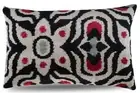 Canvello Decorative Black White Red Geometric Throw Pillow Down Feather Filled -
