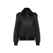 [Saint Laurent] Saint Laurent-Black Lamb Leather Jacket-Donna 38 FR