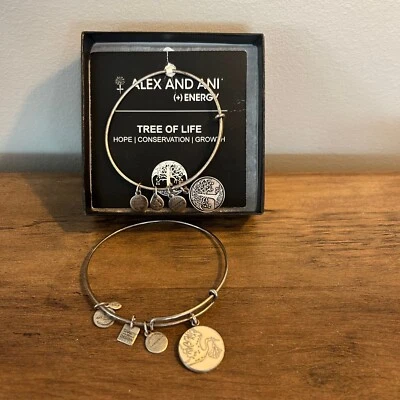 Lot of 2 Alex and Ani Tree of Life Energy and Stork Bracelets
