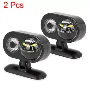 2pcs Car Thermometer Compass Ball Dashboard Self Adhesive Mount Navigation