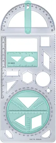 Geometric Ruler,Multifunctional Ruler, Creative Math Learning Aids Geometric Drawing Ruler, Drafting Rulers and Templates, Math Geometry Ruler Drawing