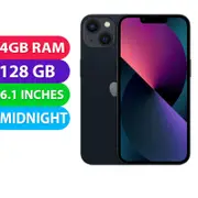 Apple iPhone 13 5G (128GB, Midnight) Australian Stock - Refurbished (Excellent)