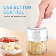 Electric Mini Garlic Chopper Powerful Wireless Meat Onion Grinder Mincer 250ml