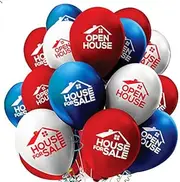 House for Sale Balloons - Open House Balloons for Real Estate - Realtor Metallic Balloons Supplies Sign - Sale by Owner - Realtor Open House - Realtor Kit - Realtor House Signs (72)