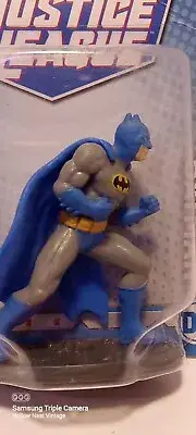 Batman Mattel Justice League Mini Figure Blue and Grey Comic Book Collectable