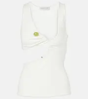[Christopher Esber] Christopher Esber Arc Stone ribbed-knit tank top AU 4 white