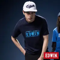 在飛比找momo購物網優惠-【EDWIN】男女裝 網路獨家↘模型LOGO短袖T恤(丈青色