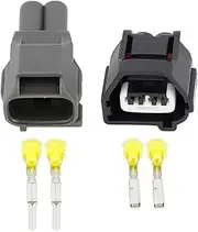 Xiaojiang Store 2 Pin Female and Male Crank Wire Harness wat/erp/;ro/ofW Connector with Terminal DJ70229Q-2.2-11/21(5 Sets)