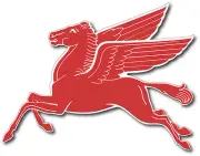 PEGASUS 4.5 INCH LEFT FACING GLOSS OUTDOOR MOBIL GAS PEGASUS DECAL STICKER