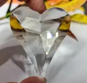 Large 67mm heart suncatcher crystals supplies & materials, prism suncatchers