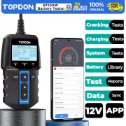 TOPDON BT100W 2 in 1 Charging Cranking Tester Bluetooth Car Battery Tester 12V