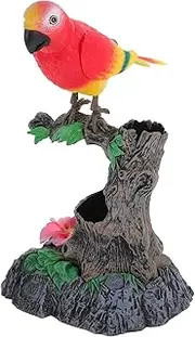 BESPORTBLE Interactive Talking Parrot Voice Activated Recording Playback for Language Learning Home Decoration Fun Playtime Not Included Batteries