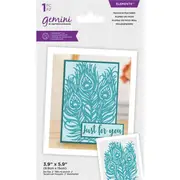 Gemini Elements Peacock Feathers Delicate Panel Die