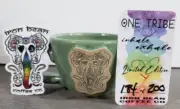 IRON BEAN COFFEE GREEN MUG CUP 2022 NAMASTE LATTE NORIPHANT USA # 184 / 200
