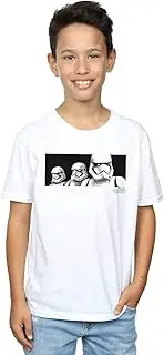 [Absolute Cult] Star Wars The Rise Of Skywalker Troopers Band Boys T-Shirt White 3-4 Years