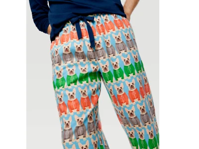 Peter Alexander Men's Frenchie Classic Long Flannelette Pyjama Pants Size XS