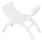 Maeve Solid Mahogany Single Seater Stool (White)