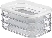 Roczential Deli Meat Container for Fridge, Bacon Lunch Meat Container for Refrigerator, Meal Prep Containers, Stackable Food Storage Boxes for Cold Cuts, Salami, Deli, Lunch Meat, BPA Free, 18.6oz