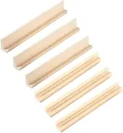 ibasenice Superior Wood Desktop Domino Racks Mar Racks Reusable Domino Trays Wooden Base Multi-Function