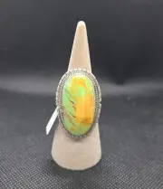 Royston Turquoise Large Oval Ring, Sterling Silver, Size 8.5