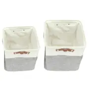 2 Pcs Foldable Storage Box Cubes Laundry Bag Folding Storage Bins