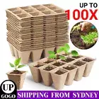 12 Holes 10-100PCS Biodegradable Paper Seedling Pots Seed Tray Garden Nursery AU