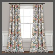 Set of 2 (84"x52") Sydney Light Filtering Window Curtain Panels Blue/Yellow -