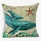 Orca,beach throw pillow,Ocean Beach,Cotton Linen,pillow Cover, 18 x 18 whale