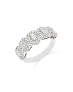 Bloomingdale's Fine Collection Diamond Emerald Cut Halo Ring in 18K White Gold, 1.50 tcw