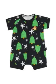Bonds Baby Short Sleeve Zip Wondersuit Romper size 0000 Colour Christmas Tree
