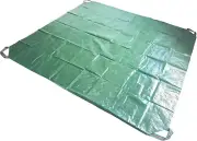7X7 Ft Waterproof Tarp Yard Garden Leaf Tarp W/ 4 Handles for Sandbox Cover,Outd
