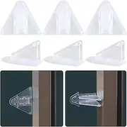 Upgraded Invisible Child Safety Lock, 6 Pcs Clear Sliding Door Latch Locks Door Window Security Bar, Child Proof Slide Glass Door Locks,Keyless Jammer Stopper for Kids Baby Proofing