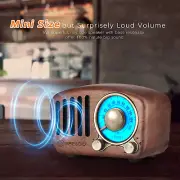 Classic Wooden Vintage Old Style Radio With Bluetooth Retro Classic Walnut Wood
