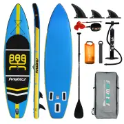 [EU Direct] FunWater Inflatable Stand Up Paddle Board Surfboard 335x84x15cm Ultra-Light for All Levels with 10L Dry Bag
