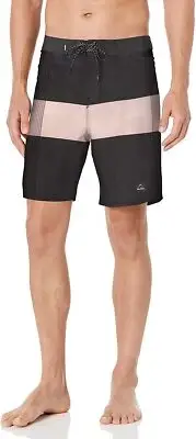 NEW Quiksilver HIGHLINE HIGHLITE ARCH Mens 40 BLACK PINK 19" Boardshorts shorts