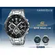 CASIO 時計屋 卡西歐手錶 EDEFICE EFR-554D-1A 男錶 不鏽鋼錶帶 100米防水 一觸式3倍扣