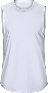 [VgueElegc] Men's Muscle Fitness Cut Off Tanks Muscle Cut Off Tank Top for Men Male Bodybuilding Cutoff Tank Top