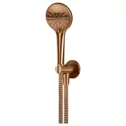 Round 3 Function Hand Shower on Fixed Bracket, Lustre Bronze