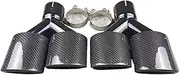 1 Pair Y Model Dual Exhaust Muffler Tips Universal Cars Oval Exhaust Diffuser Muffler Nozzle Tailtips(IN 57 SIZE A Glossy)