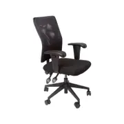 Rapidline Operator Chair Ergonomic Mesh Back Black Fabric Seat