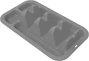Silicone Taco Plates - Taco Rack with 3 Dividers - Non-Slip Reusable Silicone Rack with 2 Condiment Compartments, Food Dish for Home Family