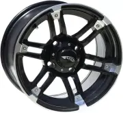 AMS Roll'n 104 ATV/UTV Wheel 14x7 5+2 4/110 Machined Black
