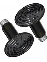 WUHOSTAM 2 Pack 100W Infrared Ceramic Heat Lamp, Black Reptile Heat Bulb