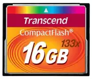 16GB Transcend 133x Speed CompactFlash Memory Card (MLC Flash)