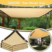 Heavy Duty Rectangle Sun Shade Sails for Extra Patio 98% UV Blocking Waterproof