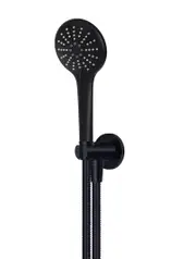 Meir Round Three Function Hand Shower on Fixed Bracket - Matte Black