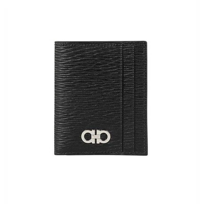 Salvatore Ferragamo Gancini Two-Tone Bi-Fold Wallet Black/Red 66-0371 0740946