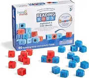 hand2mind Reading Rods Alphabet & CVC Words, Word Building Activities, Letter Blocks, CVC Words for Kindergarten, Spelling Toys, Reading Tools for Kids, Science of Reading Manipulatives