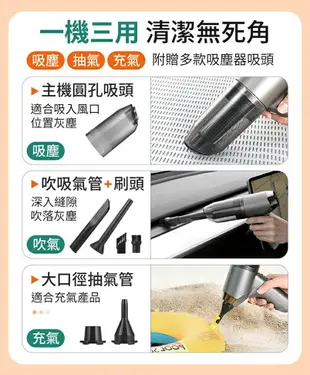 【強勁吸力！一機三用】 小鋼炮吸塵器 三合一吸塵器 小吸塵器 小型吸塵器 車用吸塵器 小吸塵器 吸塵器無線 手持式吸塵器