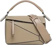 [DuofLily] Women‘s Luxury Crossbody Bag,Leather Designer Geometric Splice Handbags